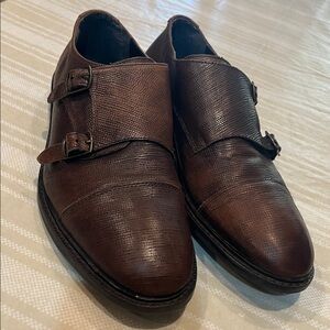 Walk London Brown Monk Strap Leather Men's size 9 UK (10 US)
